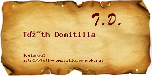 Tóth Domitilla névjegykártya